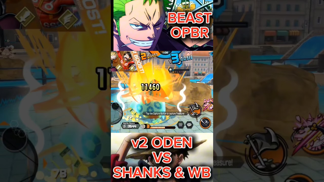 🔥 v2 Kozuki Oden vs Ex Kamusari Shanks & Whitebeard 💪