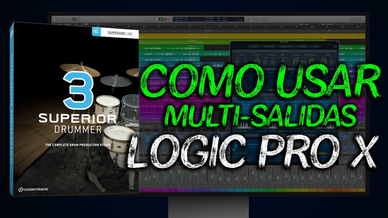 Superior Drummer 3 Multi outs in Logic Pro X (Spanish)