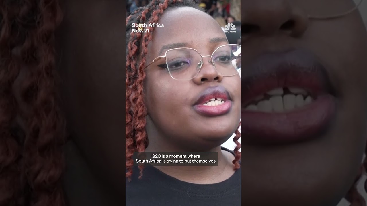 Women protests against gender violence in South Africa as G20 leaders arrive