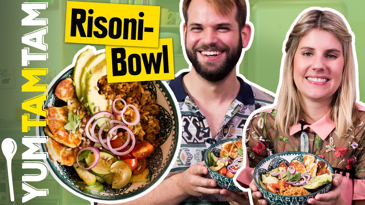 Risoni-Bowl // Mit Avocado, Zucchini & Halloumi // #yumtamtam - UdPP