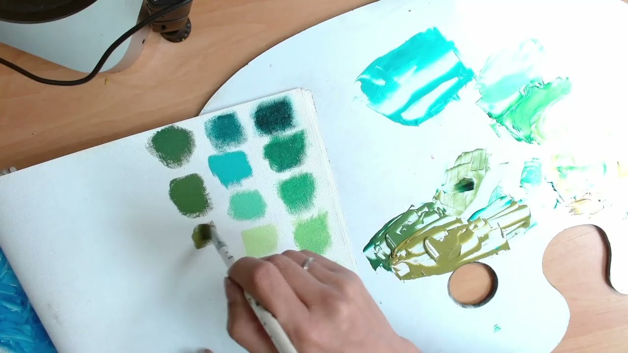 Paleta de color  Ejercicio de mexcla de colores  Para antes de Pintar  Pintura al Oleo