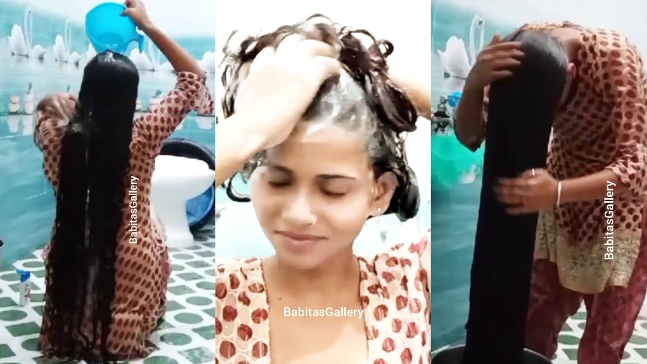 Longhair Washing Hair Lathering With Shampoo / Hairdunk / Dm to buy full video Wtsap +91 9154004797