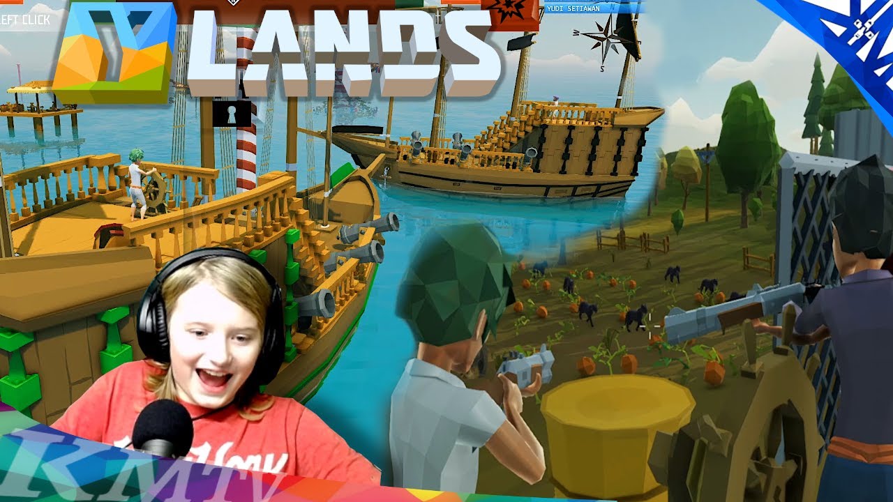 YLANDS - Pirate SHIP BATTLE and Defending Farm from MONSTER HORDE | Multiplayer Gameplay