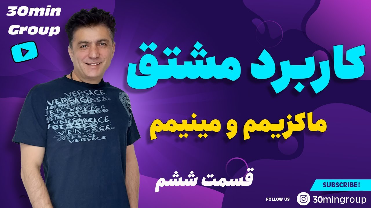 ریاضی3وحسابان،کاربرد مشتق تدریس ماکزیمم ومینیمم نسبی تابع قسمت ششم