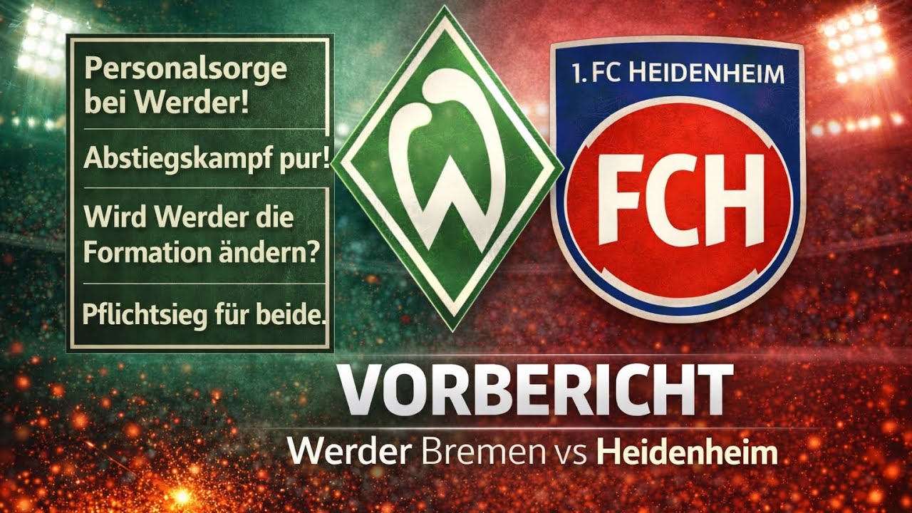 WERDER MUSS GEWINNEN! 😡 Abstiegskampf gegen Heidenheim | Vorbericht