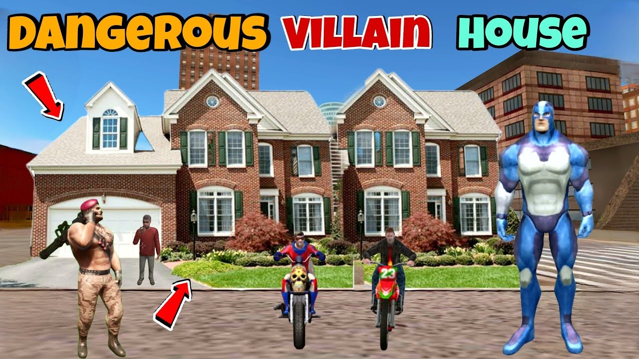 i found dangerous villain's house | rope hero vice town | black spider 2.0