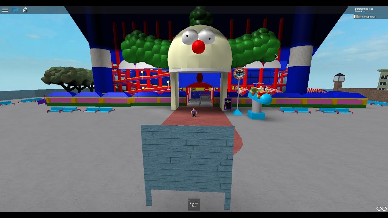 The Simpsons Ride Universal Orlando Roblox!!