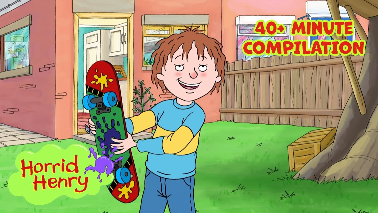 Henry's SUPER COOL Skateboard! 🛹 Horrid Henry Compilation | 40+ MINS | Cartoons for Kids