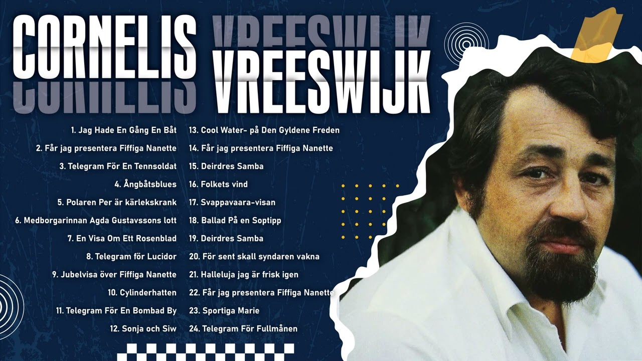 🎵 Svenska Hits Cornelis Vreeswijk⭐Tidl&ouml;sa Visor & Ballader⭐Klassiska P&auml;rlor(VOl.11)