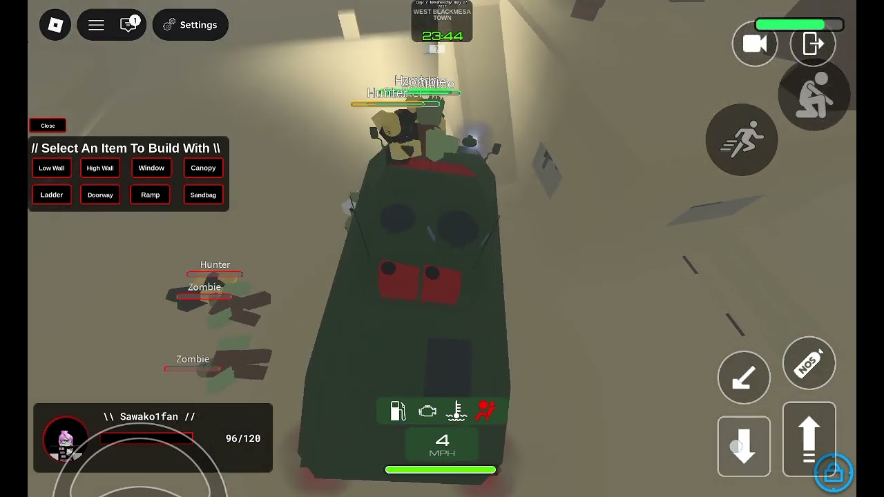 Looping zombies and flying to east black mesa(laggy in some parts)