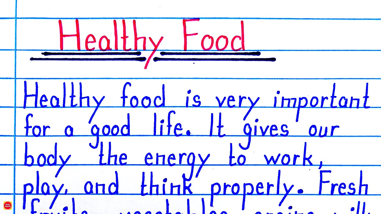 Healthy Food Essay in English | Importance of Healthy Food | Easy & Short Essay for Students