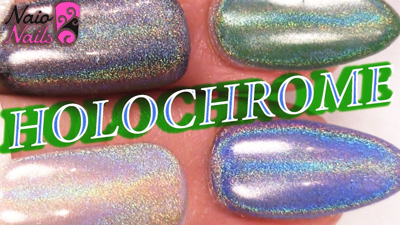 DIY HOLO-CHROME NAILS - How to apply pigment powder