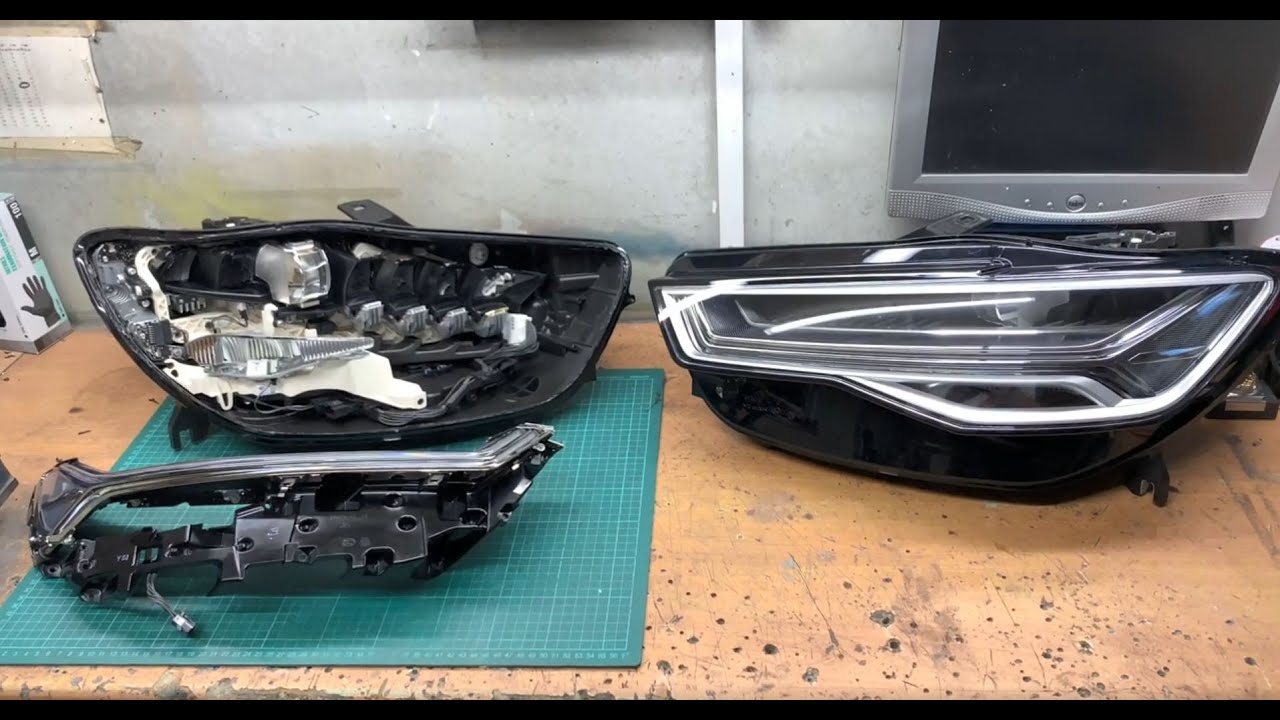 Audi A6 Matrixscheinwerfer die Technik & schwarz lackieren | Tobi3c