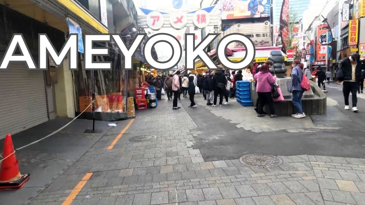 Tokyo Ameyoko Morning Walk | No Music, Ambient Sounds