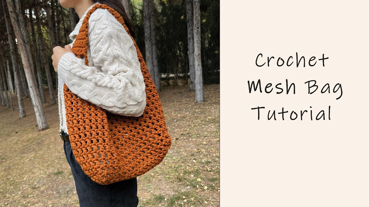 Easy Crochet Mesh Tote Bag Tutorial | T-Shirt Yarn Bag
