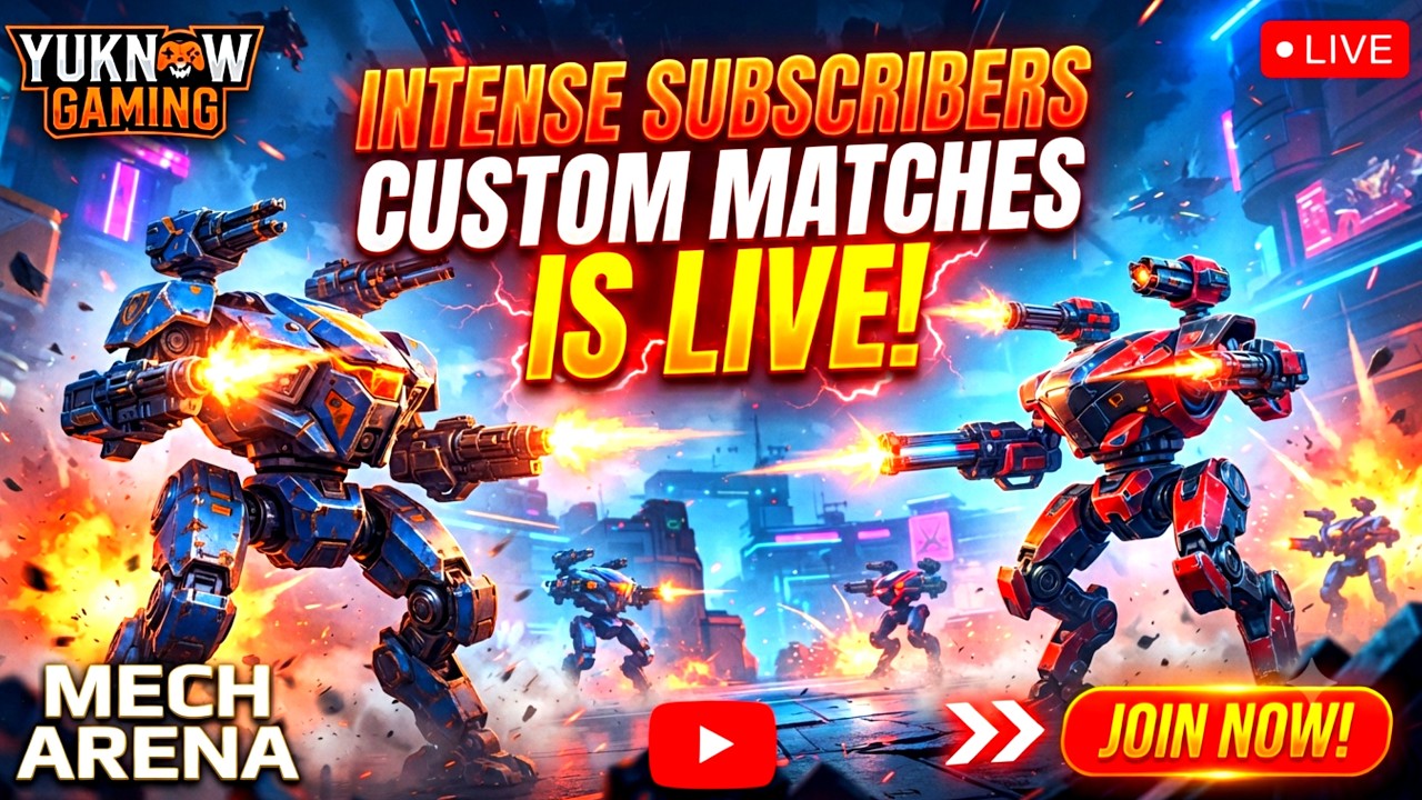 MA #118 || 🔥 SUBSCRIBERS CUSTOM MATCHES! JOIN NOW! F2P HERE! #mecharena #mecharenalive #livestream