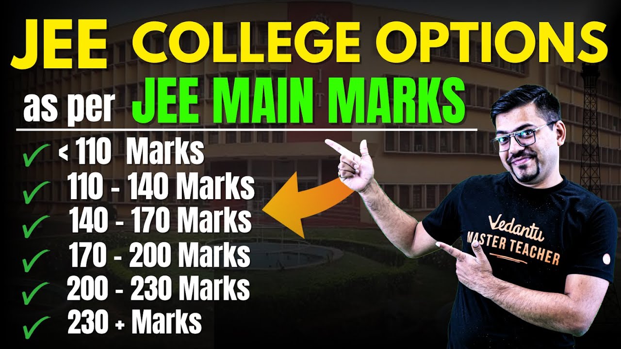 JEE 2025: College Options as per JEE Maine Marks🤔 | JEE Marks Vs College | Harsh Sir