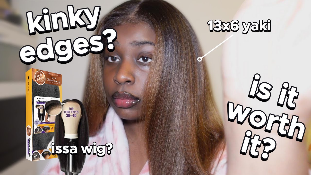 *VIRAL* KINKY EDGES SYNTHETIC WIG Sensationnel Curls Kinks N Co INSTALL Balayage Chocolate HD LACE