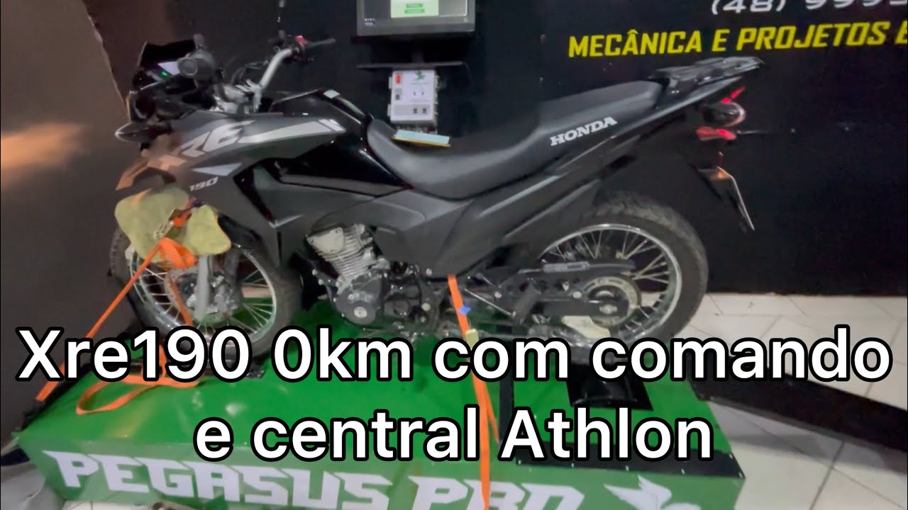 Colocamos comando e athlon numa xre 190 0km