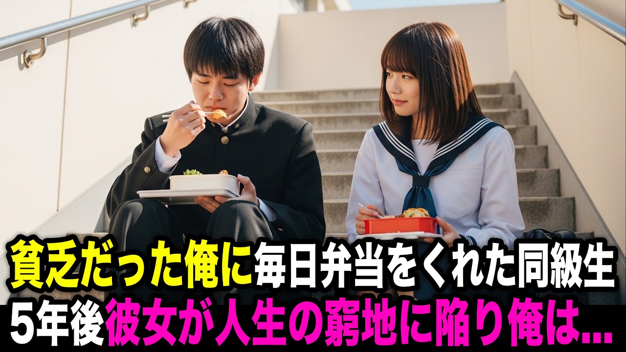 貧乏だった俺に毎日弁当をくれた同級生。5年後、彼女が人生の窮地に陥り俺は...【感動する話】