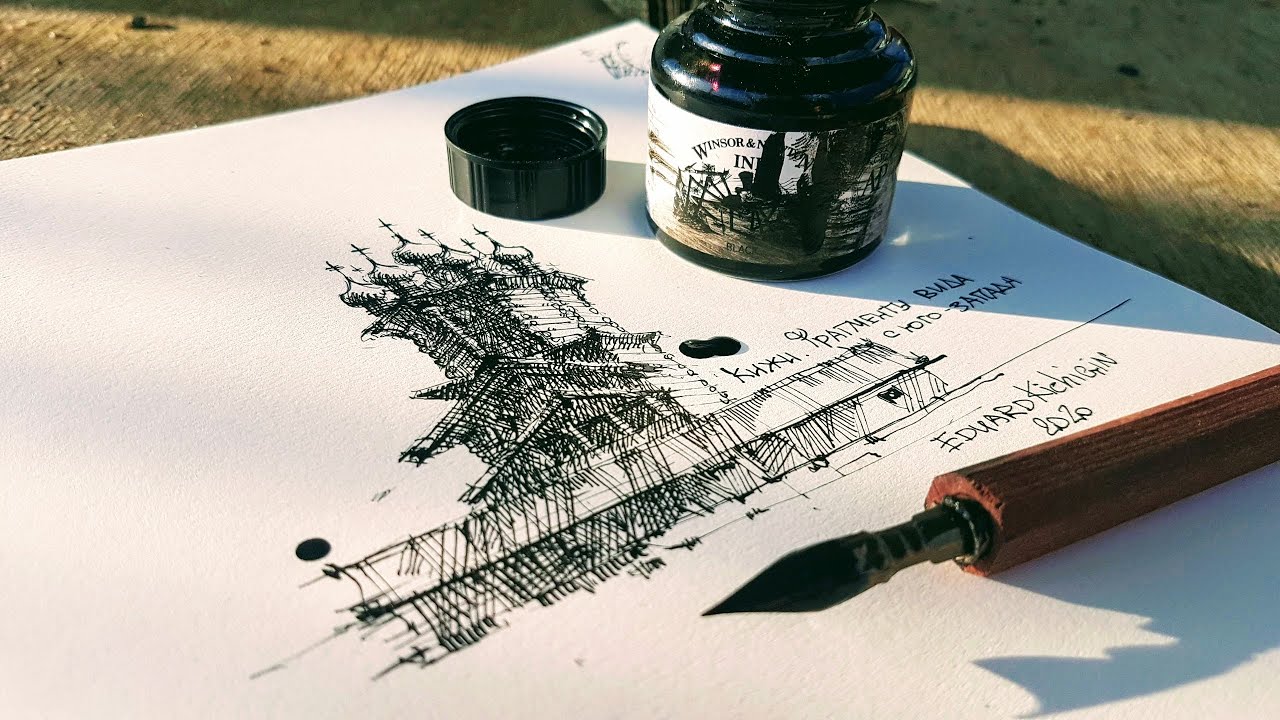 Скетчбук. Архитектурный скетчинг.  - архитектура, деревянное зодчество, графика, перо и тушь