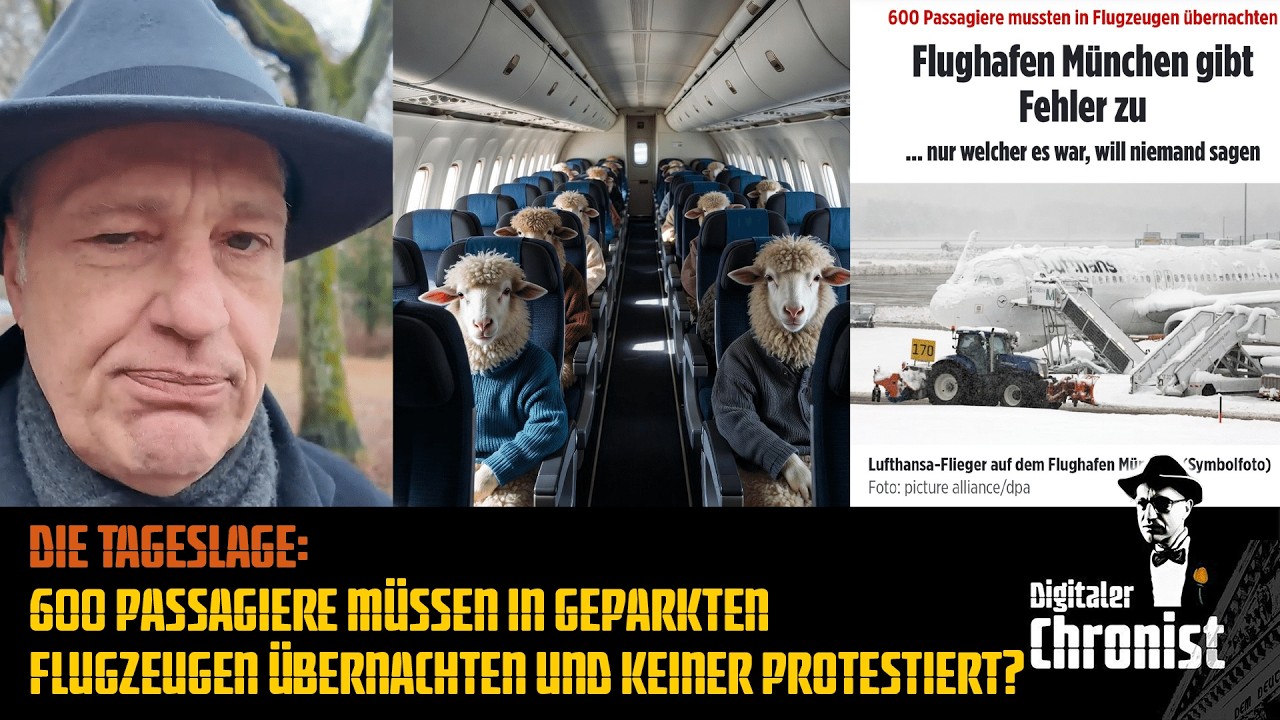 Die Tageslage: 600 Passagiere müssen in geparkten Flugzeugen übernachten und keiner protestiert?
