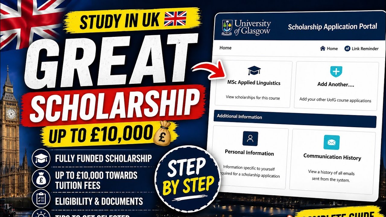 GREAT Scholarship UK 🇬🇧 | Step-by-Step Application Process 2026