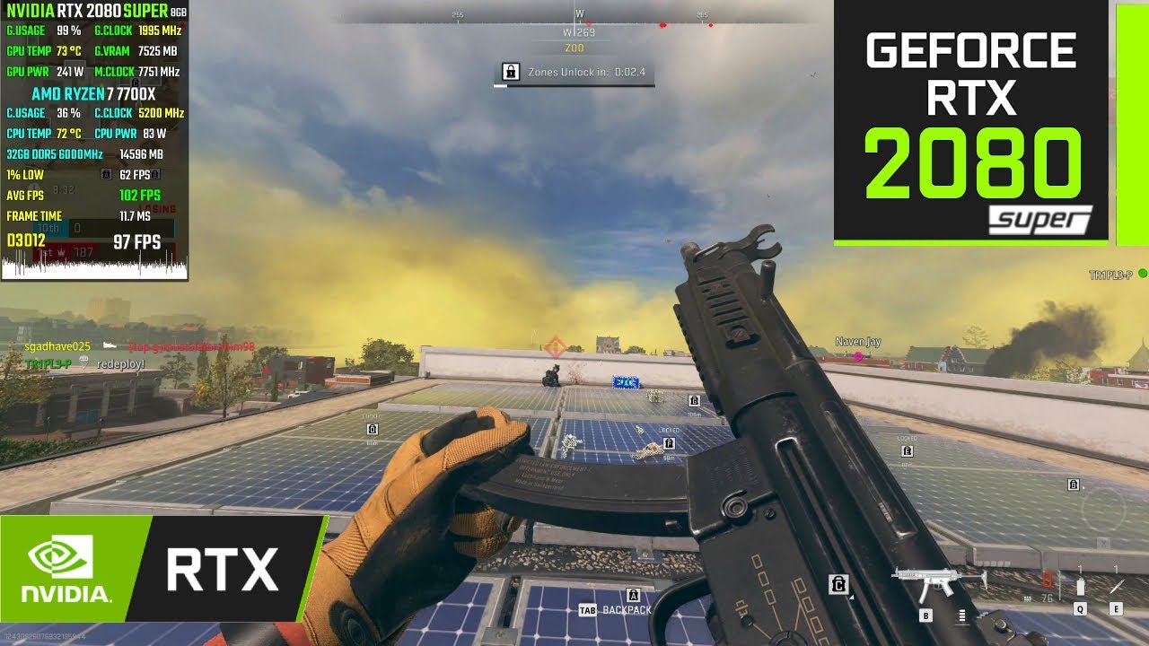 Call of Duty : Warzone 2 Season 4 : RTX 2080 SUPER 8GB (2K Maximum Settings + FSR 2.1)