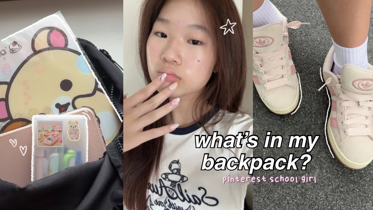 What’s in my SCHOOL BACKPACK 2025 🐈: it girl essentials, aesthetic pencil case tour, makeup etc