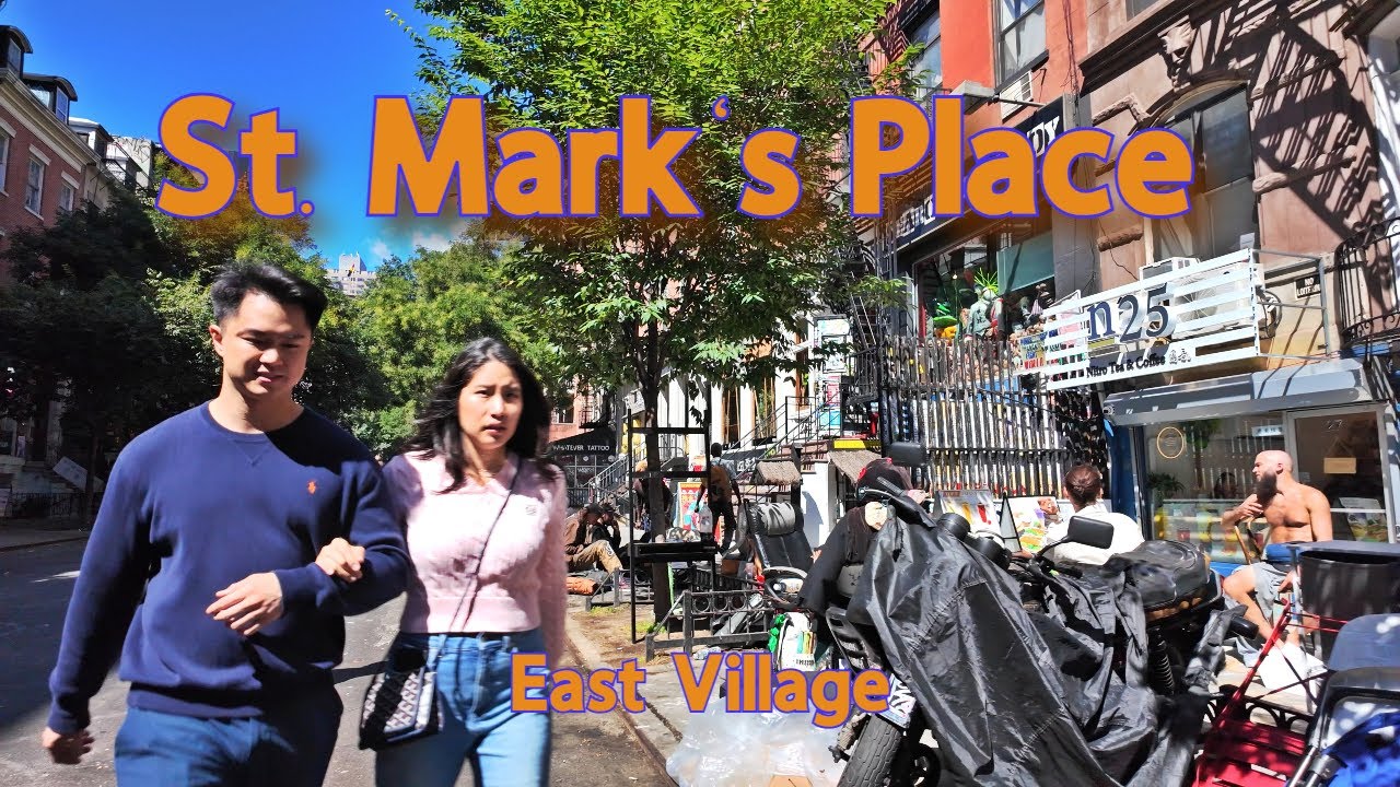 【4K】𝐖𝐀𝐋𝐊 🇺🇸 Explore St. Mark’s Place in the East Village NYC 🗽