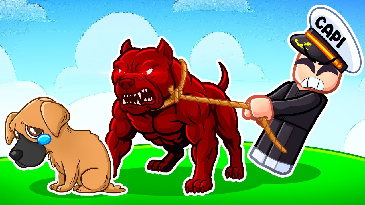 TRAINING my SUPER BUFF DOG in ROBLOX