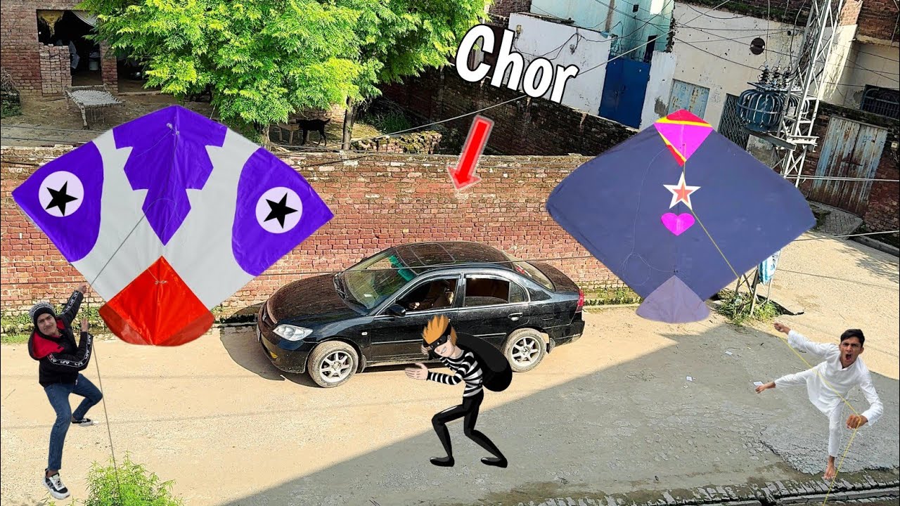Big Colour Ful Gudda  Vs Nasir Car Chori | Kite
