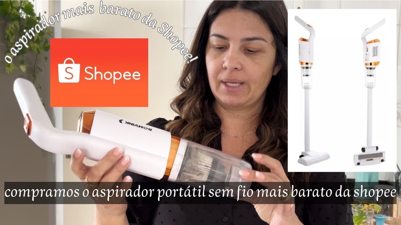 Comprei o aspirador portátil mais barato da Shopee.