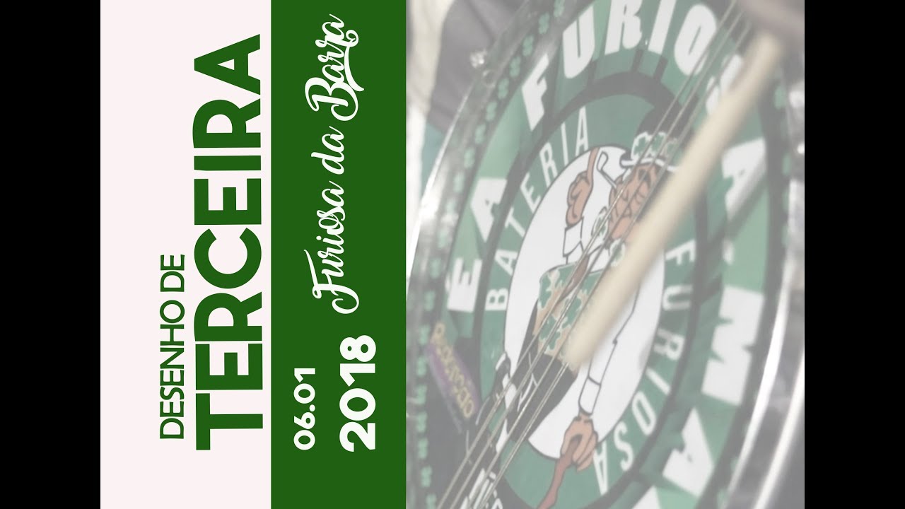 Desenho Surdo de Terceira - Furiosa da Barra - Camisa verde e Branco 2018