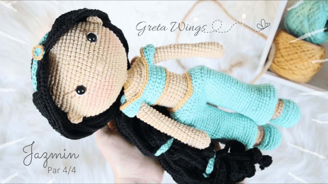 Tutorial Jazmín Amigurumi | Serie Princesas  Part 4/4 Sub 🇺🇸🇪🇸/ GretaWings