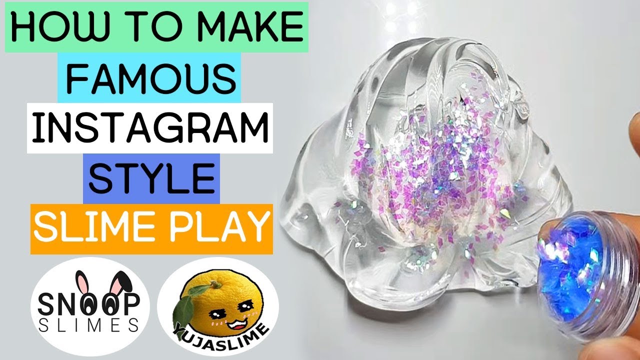 FAMOUS INSTAGRAM STYLE SLIME PLAY // How to make famous instagram style slime play