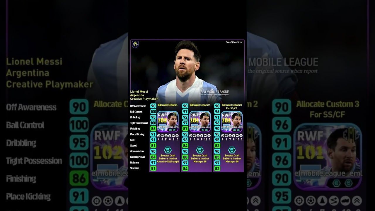 FULL POWER MESSI! 💥 Showtime Progression #efootball2026 #efootball #messi #training #goat #goals