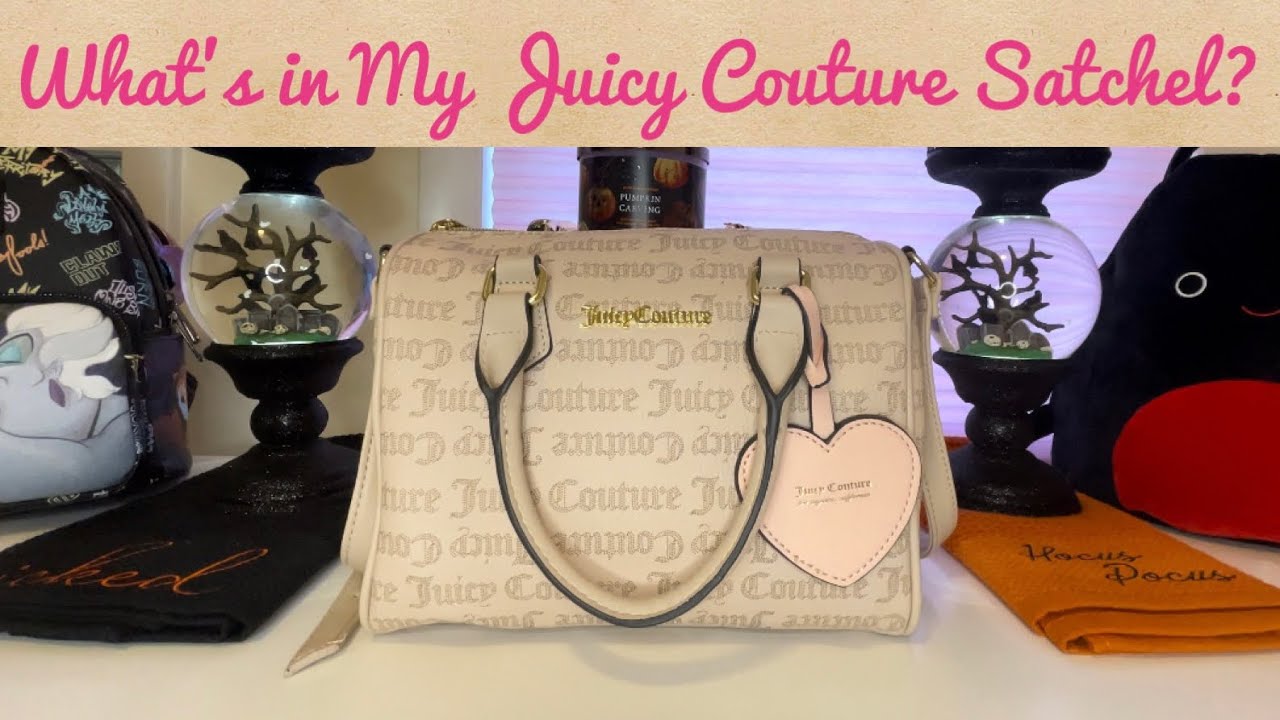 What’s in My Bag? 👛 Juicy Couture Gothic Logo Sandstone Satchel