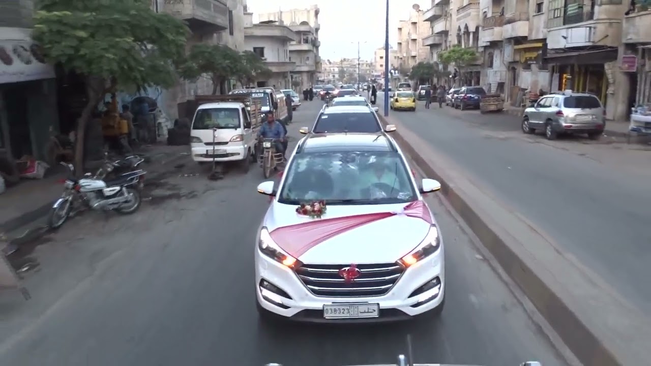 حفل زفاف العريس مصطفى تلاوي. زفة السيارات. استوديو اوغاريت. مدينة ادلب