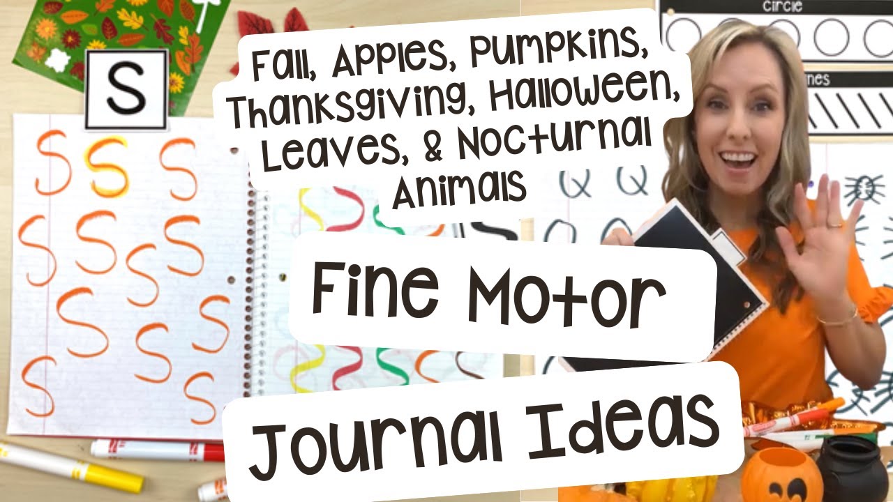 Fall Fine Motor Journal Ideas for Preschool, Pre-K, and Kindergarten