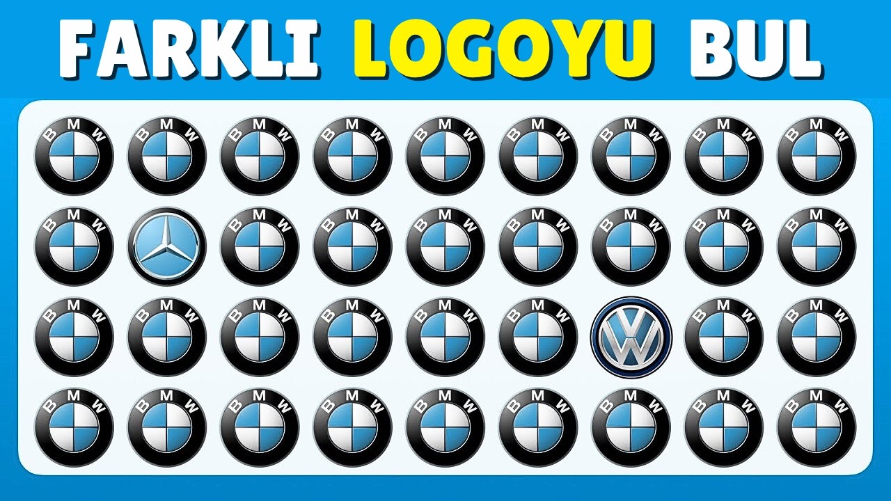 Farklı Araba Logosunu Bul ✅🚗 Araba Logo Bulmaca! 🔥 Farklı Olanı Bul Arabalar Özel
