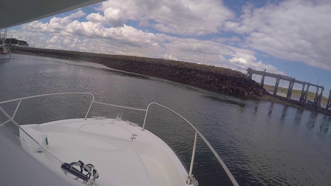 Entering Amble Marina