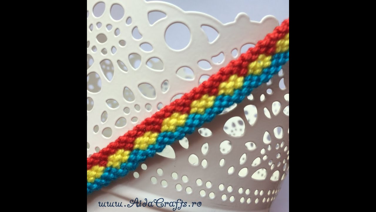 DIY ✿ Friendship Bracelet ✿ Bratara Prieteniei ✿ Romania Flag ✿AidaCrafts