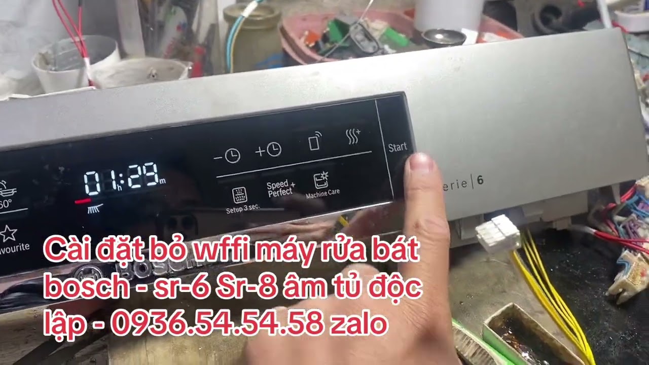 Cài đặt bỏ wffi máy rửa bát bosch 0936.54.54.58 Linh kiện bosch ship toàn quốc