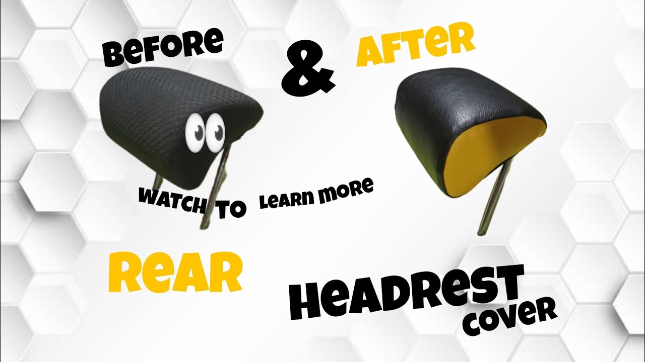 REAR  car seat headrest sew in leather #jeffersonofficialchannel
