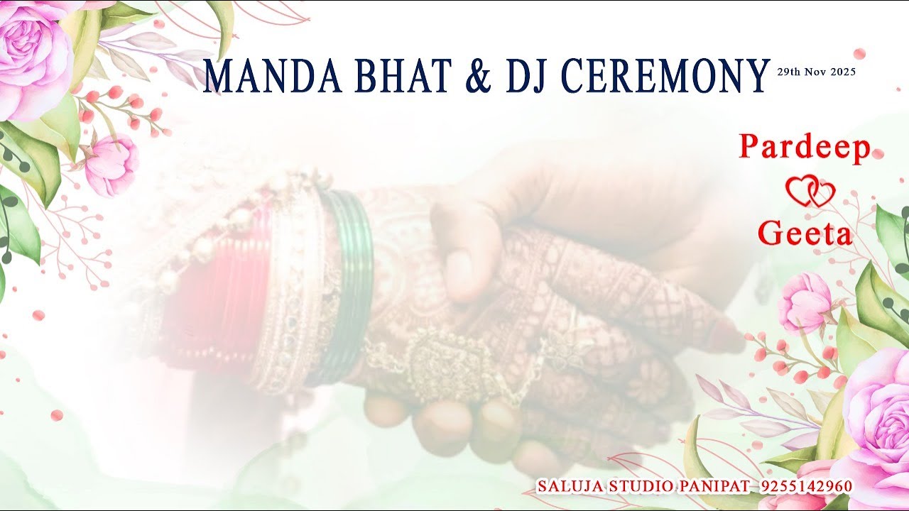 LIVE - MANDA BHAT & DJ CEREMONY // PARDEEP WEDS GEETA // SALUJA STUDIO PANIPAT -9255142960