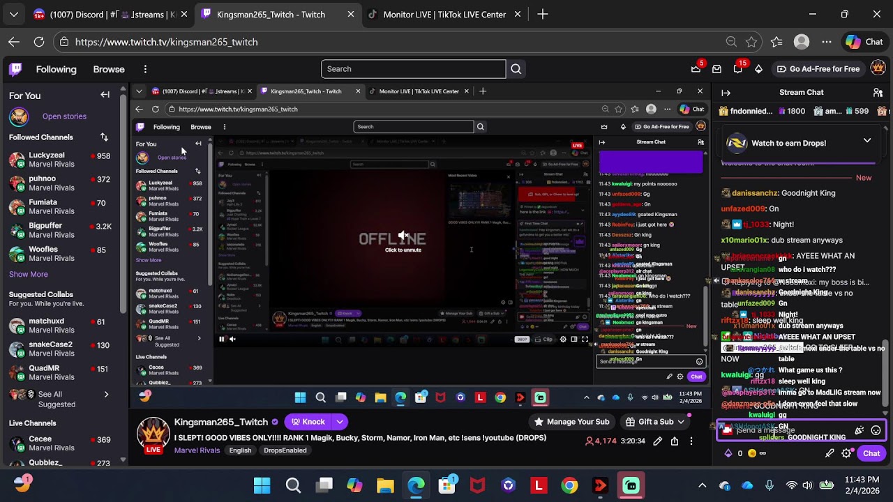 I SLEPT! GOOD VIBES ONLY!!!! RANK 1 Magik, Bucky, Storm, Namor, Iron Man, etc !sens !youtube (DROPS)