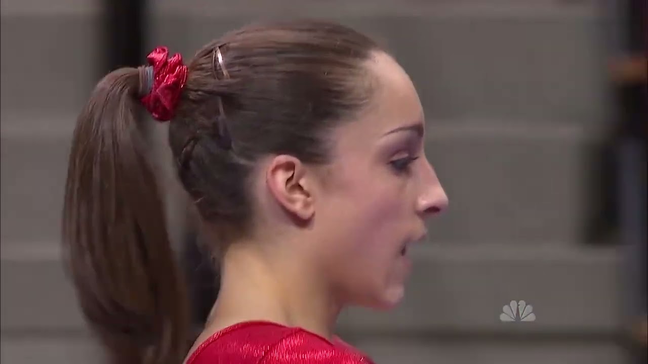 American Cup 2010 Geddert walking away when Jordyn Falls
