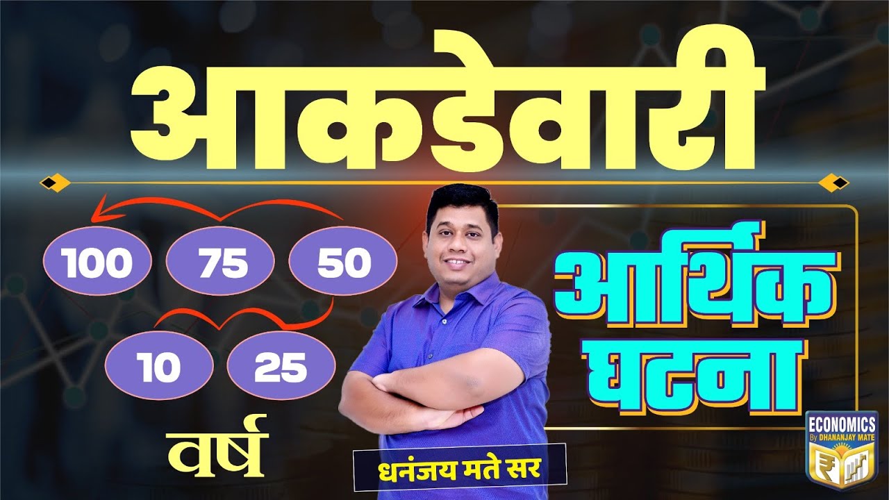 आकडेवारी :  आर्थिक घटना - 100, 75, 50, 25, 10 वर्ष | Dhananjay Mate Sir