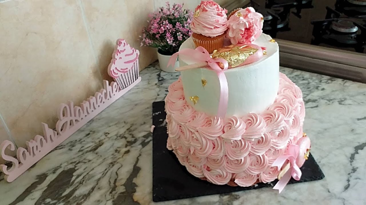 Comment réaliser un gâteau d'anniversaire pour fille كيكة اعياد الميلاد (بنت)